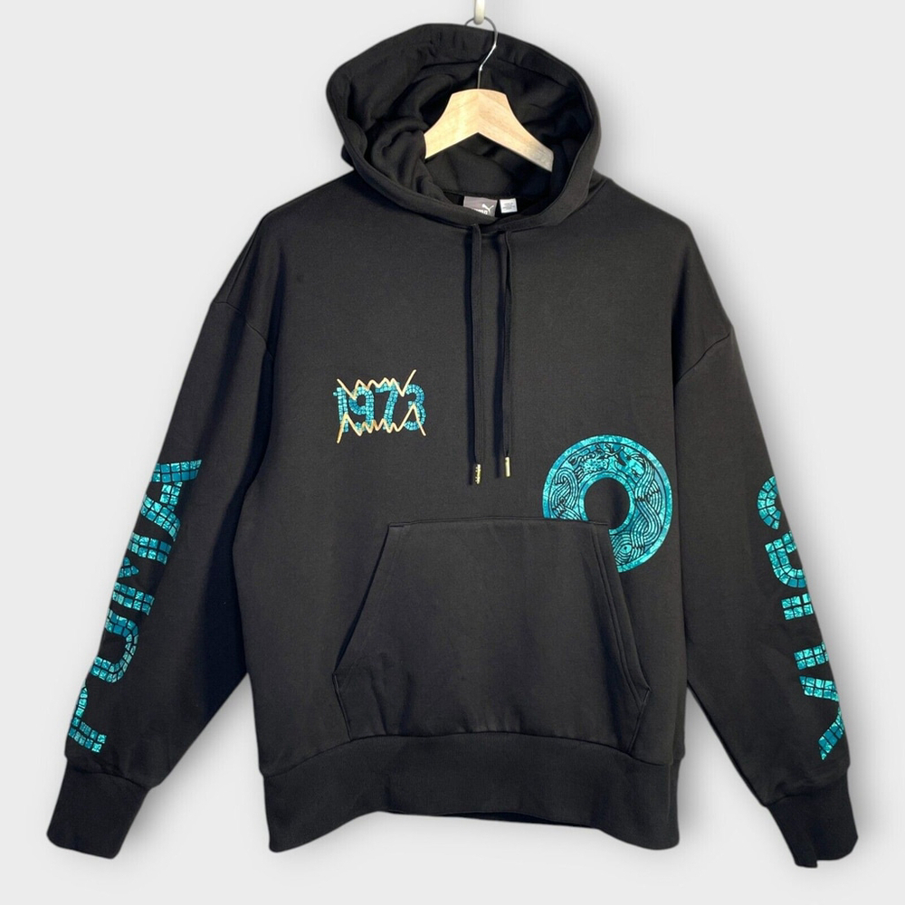 PUMA JAWS Basketball Hoodie Mens MEDIUM CDMX Mexico City Tag Black SAMPLE 2023